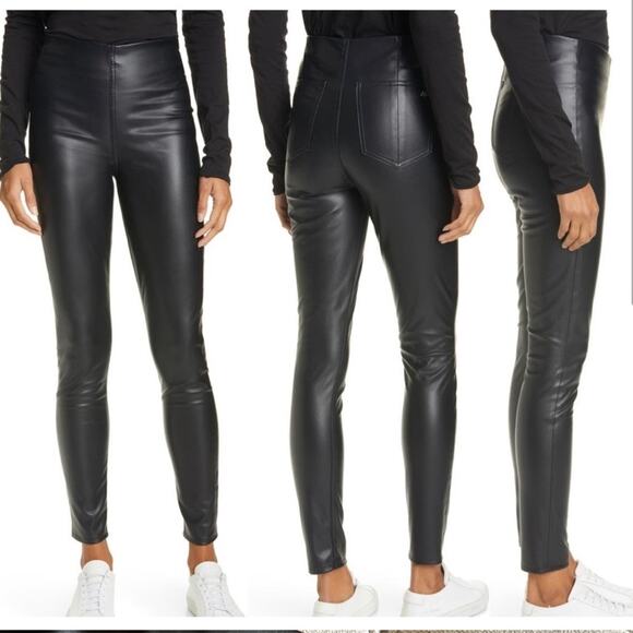 Rag & Bone Nina Pull-On Skinny Legging Pant Black Faux Leather XXS NEW - Picture 8 of 9